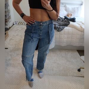 Free People Slouchy Cargo Jeans